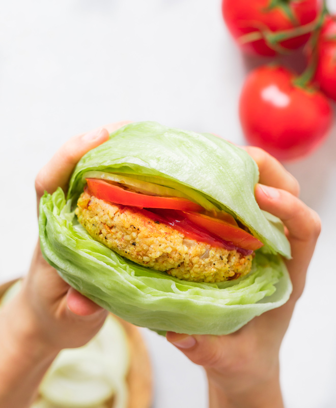 Millet Patty Lettuce Burgers