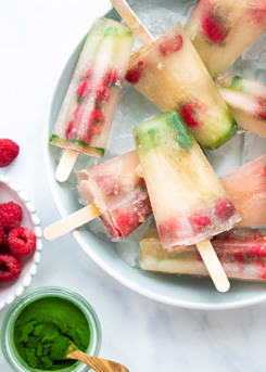 Barley Grass Coconut Water Popsicles