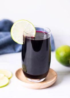 Sparkling Wild Blueberry Juice & Lime