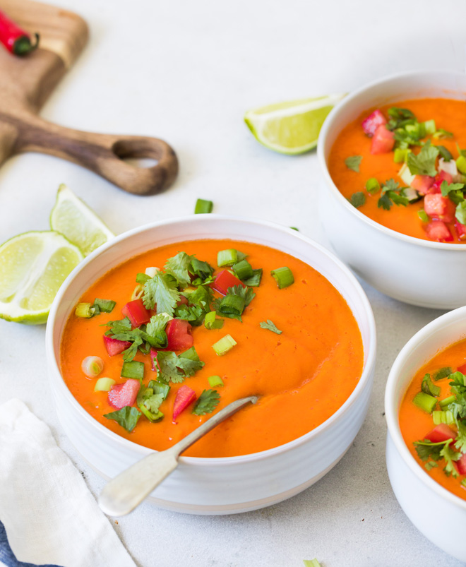 Sweet Potato Nacho Soup