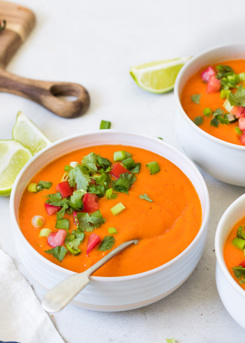 Sweet Potato Nacho Soup