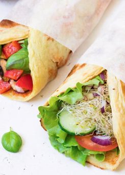 Pizza Potato Wrap & Salad Potato Wrap