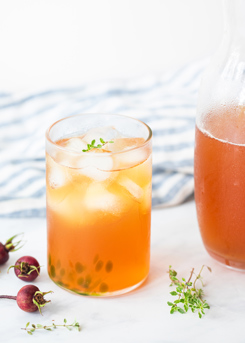 Rose Hip, Thyme, & Raw Honey Iced Tea