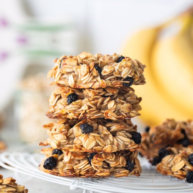 Wild Blueberry Banana Oat Cookies