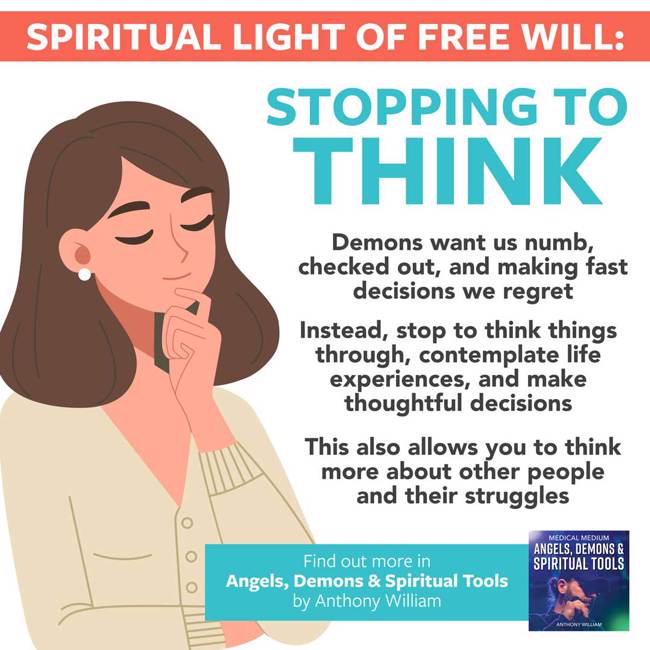 Spiritual Light Of Free Will - Stopping To Think