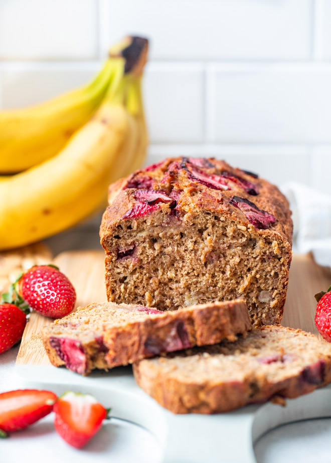 Fat-Free Strawberry Banana Bread