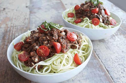 Zucchini Noodle Bolognese 